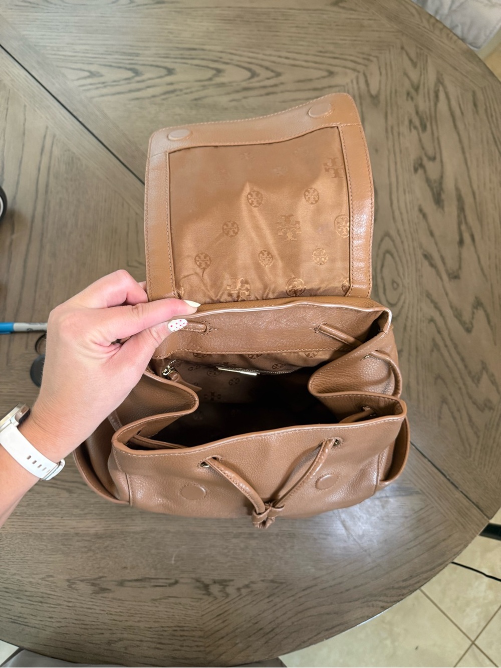 Tory Burch Leather Backpack - Picture 11 of 14